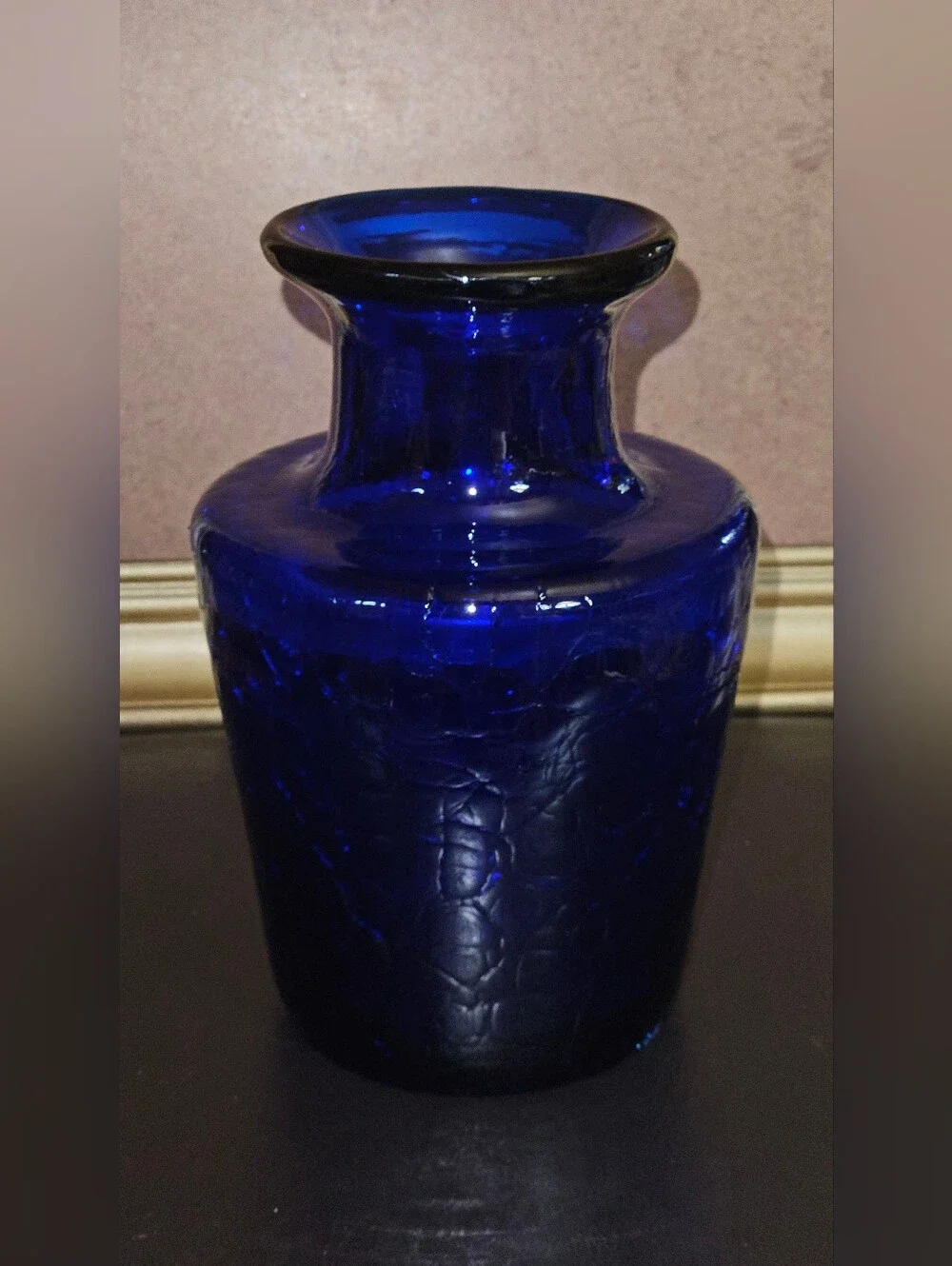Cobalt Blue Decorative Glass Vase